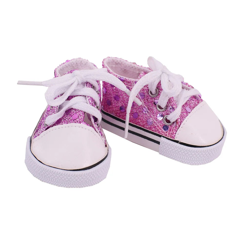 Pink Doll Clothes Pajamas Sleeping Bag/Shoes/Suitcase For 18Inch American Doll Girls 43Cm Reborn Baby Dolls Accessories Kids Toy