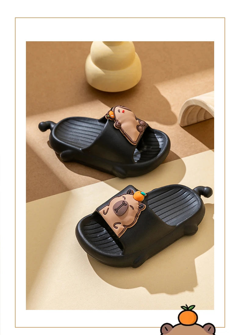 Capybara Children's Toddler Slides Light Weight And Wear Resistance House Slippers For Boys Girls Outdoor Casual Footwear Summer