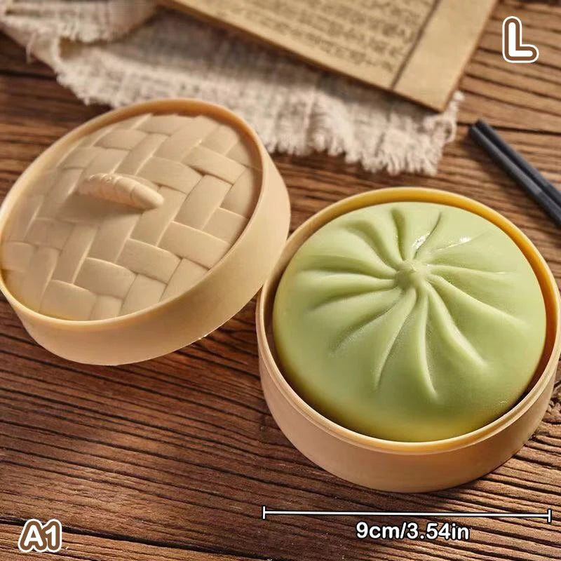 Giant Dumpling Squeeze Toys Anxiety Relief Fidget Toy Simulation Food Steamed Stuffed Bun Soft Squeeze Decompression Dough Toy