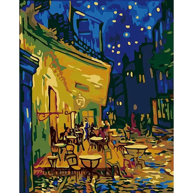 GATYZTORY Oil Paint By Numbers Diy Crafts Van Gogh Sky Landscape Pictures On Number Wall Decors Number Painting Art Supplies