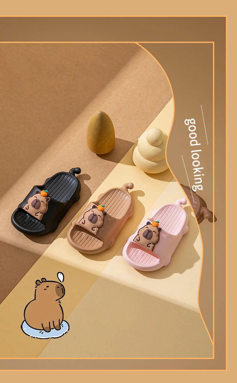 Capybara Children's Toddler Slides Light Weight And Wear Resistance House Slippers For Boys Girls Outdoor Casual Footwear Summer