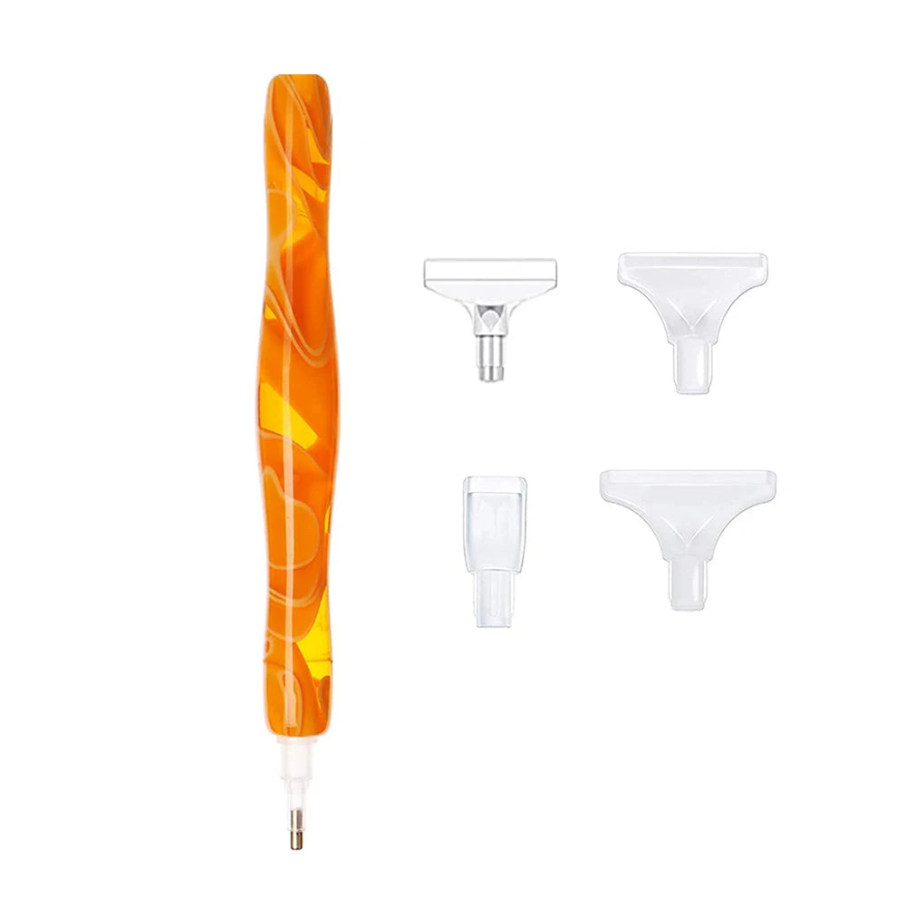 5D Diamond Painting Pen Crystal Point Drills Pen Handmade Tools With Metal Point Drill Heads Multi Placer Pen Tip Accessories