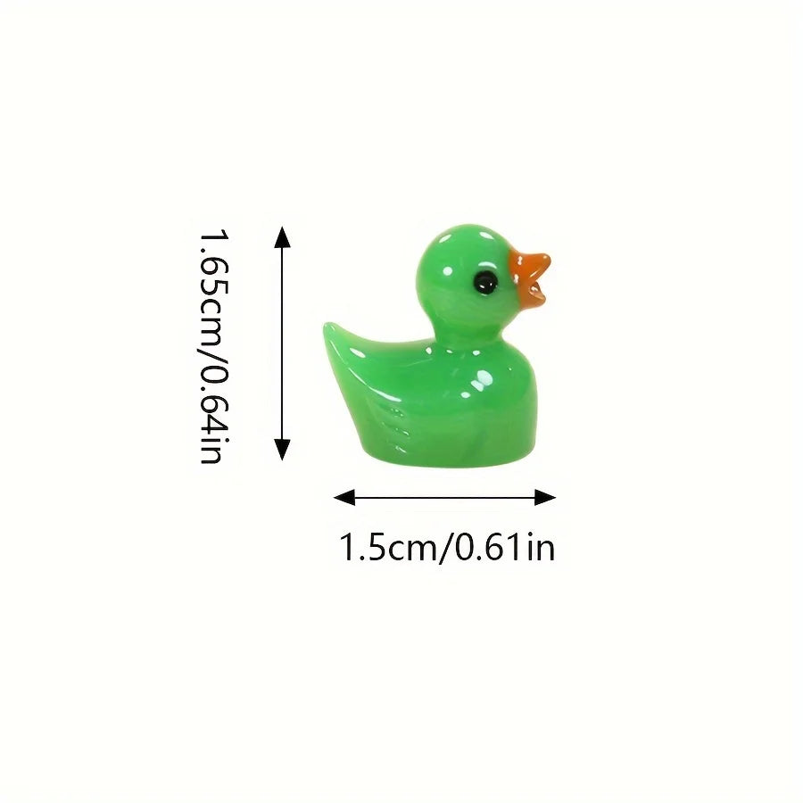 mini luminous duck sculptures, suitable for doll house accessories, micro landscapes, bonsai decoration Christmas gifts
