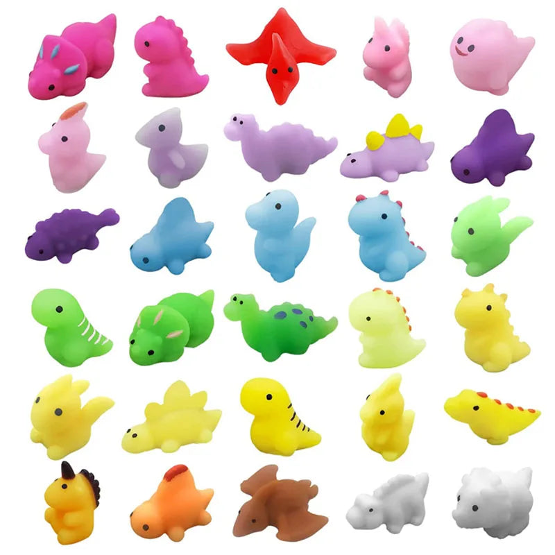 30PCS Mini Kawaii Dinosaur Mochi Squishy Fidget Toys For Kids Party Favors Gifts Regalos Cumpleaños Niños Para Invitados