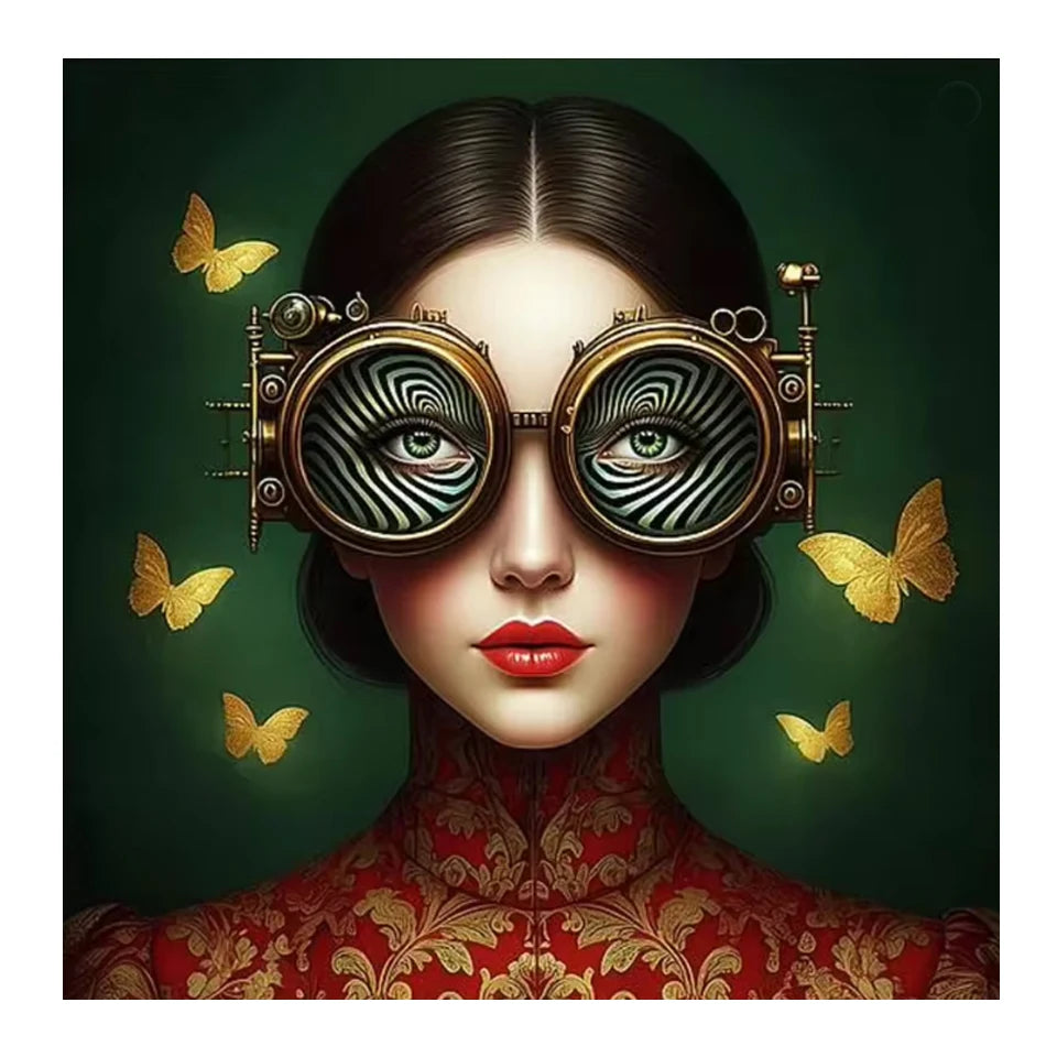 5D DIY Diamond Painting Art Surrealism Flowers Sunglasses Girl Bird Mosaic Embroidery Kit  Rhinestone Cross Stitch Home Decor