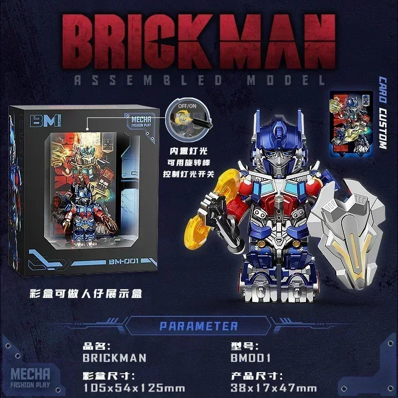 Optimus Transformers Blocks Small Particles MOC Megatron Children's Assembly Toy Bumblebee Model Desktop Ornament Holiday Gifts