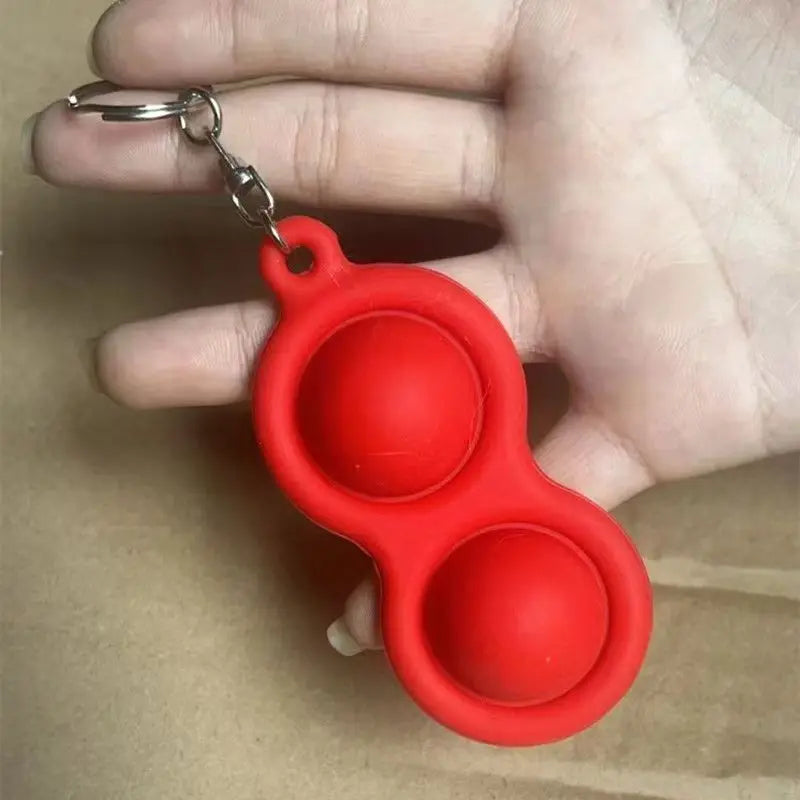 Silicone Push Bubbles Fidget Keychain Backpack Charm Stress Relief Anxiety ADHD Autism Sensory Toys Cool Stuff Kids Boys Girls