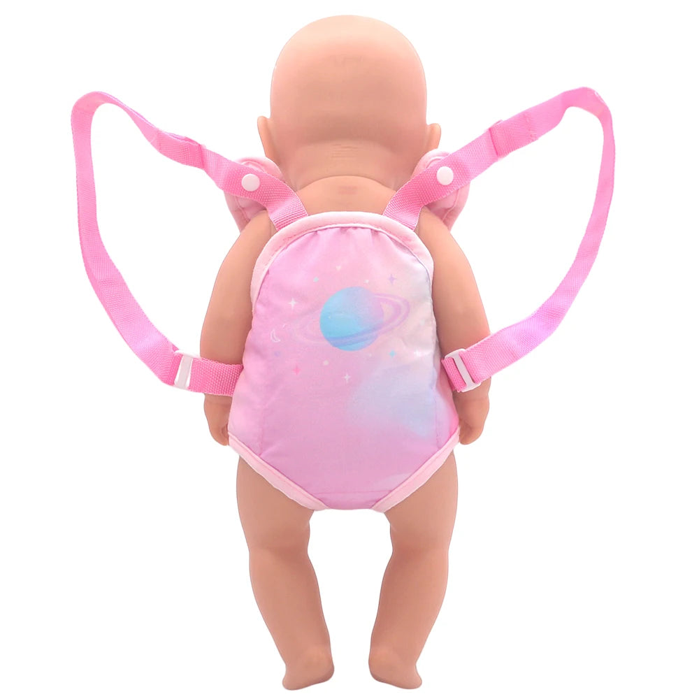 Alpaca Style Dolls Out Going Carry Bag 43-45cm Newborn Doll Clothes Accessories Christmas Birthday Gift18 Inch Doll Backpack Bag