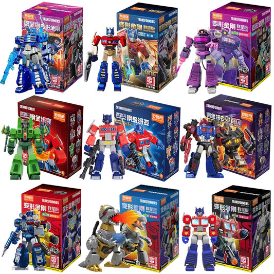 Blokees Transformers One Anime Movies Optimus Prime Bumblebee Starscream Soundwave Shockwave Cartoon Anime Robot Assembled Toy