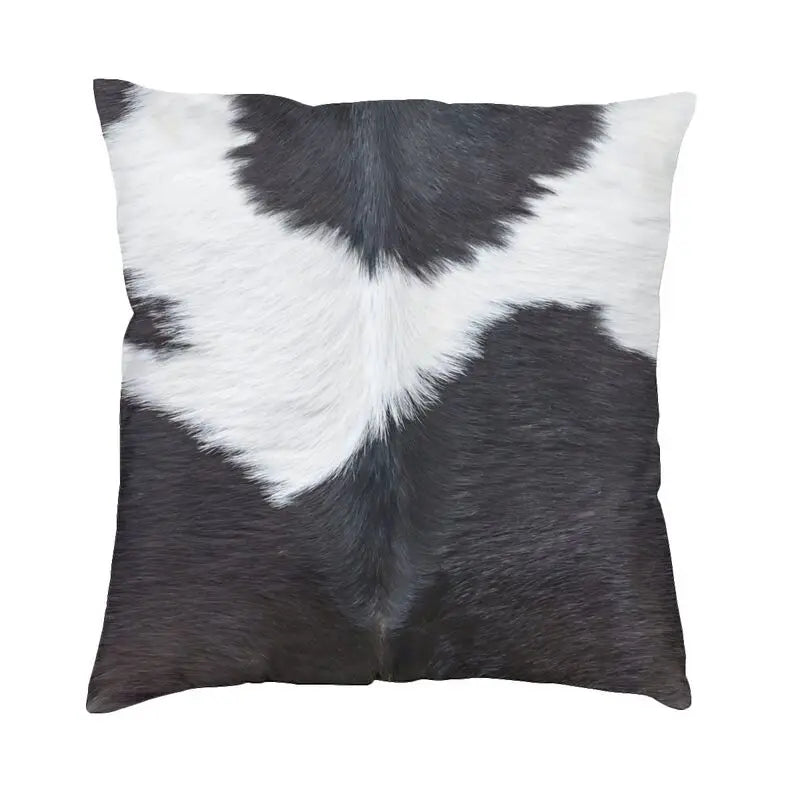 Hot Sale Scottish Highland Cow Cowhide Texture Cushion Cover 3D Print Animal Hide Leather Throw Pillow Case Sofa Car Home Decor