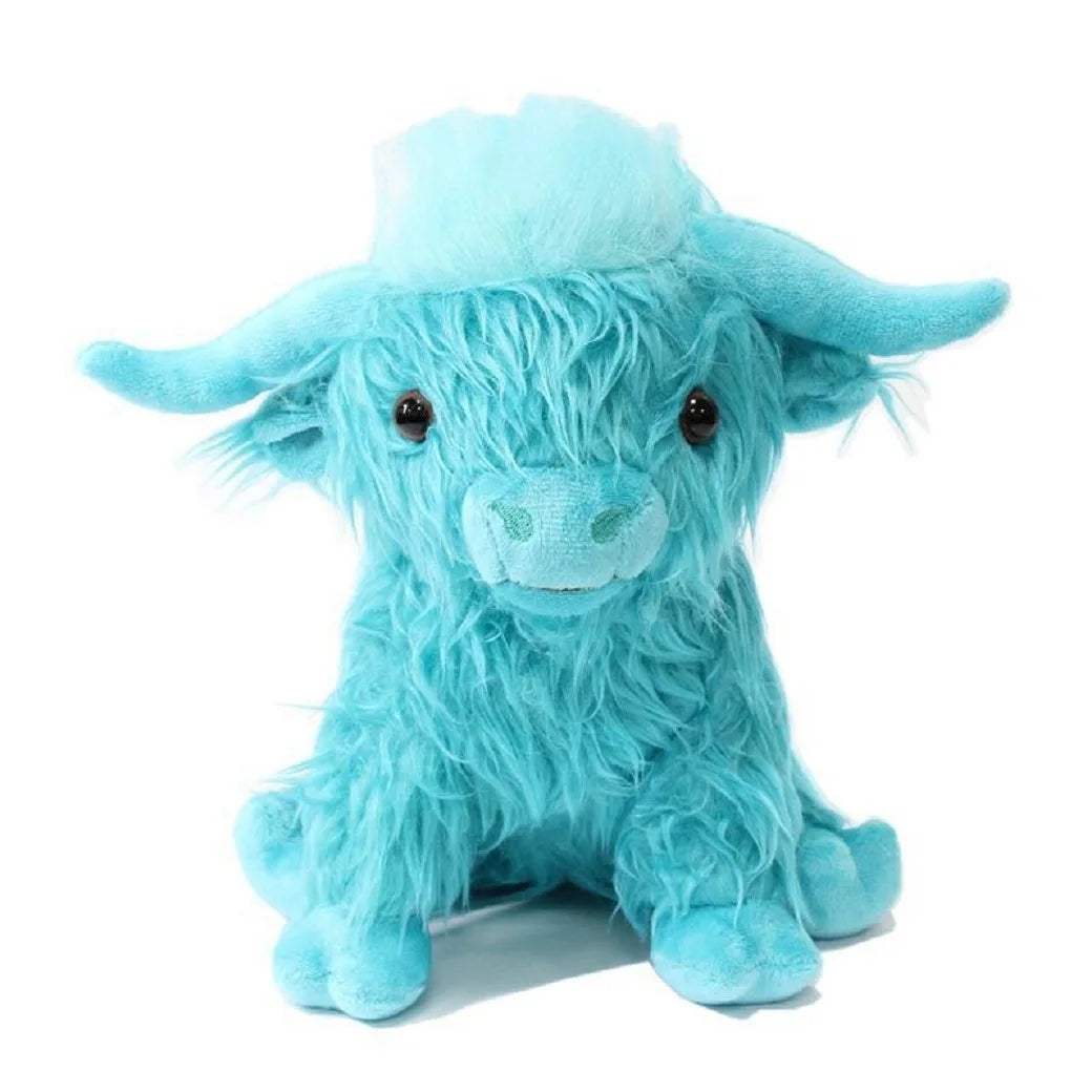 Cute Highland Cow Plush Toys Stuffed Animal Toy Dolls Simulation Long Hair Cow Plush for Kids Birthday Gift Home Decoration