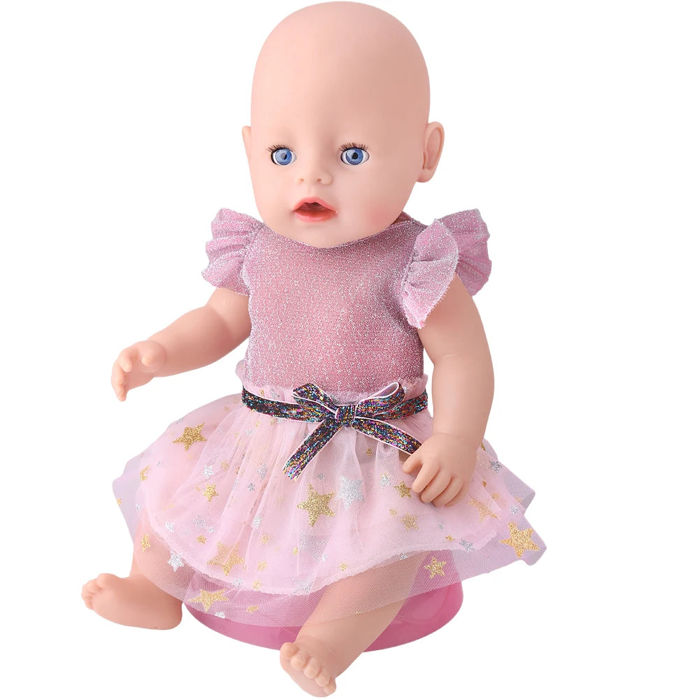 Cute Princess Tutu Skirt American 18 Inch Girl Doll Tulle Dress Children Toys Ours & Generation Dolls Cute Skirt Accessories