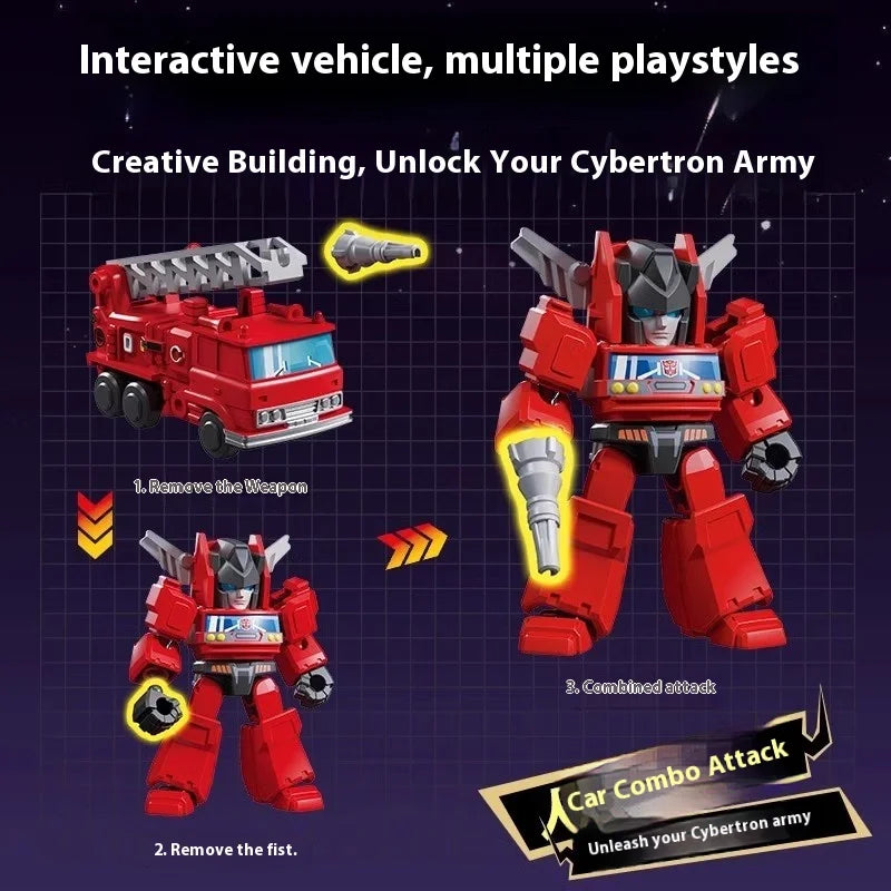 Blokees Transformers Defender Series Starry Edition V2 Optimus Prime Megatron Starscream Bumblebee Assembly Blocks Toy Kid Gifts