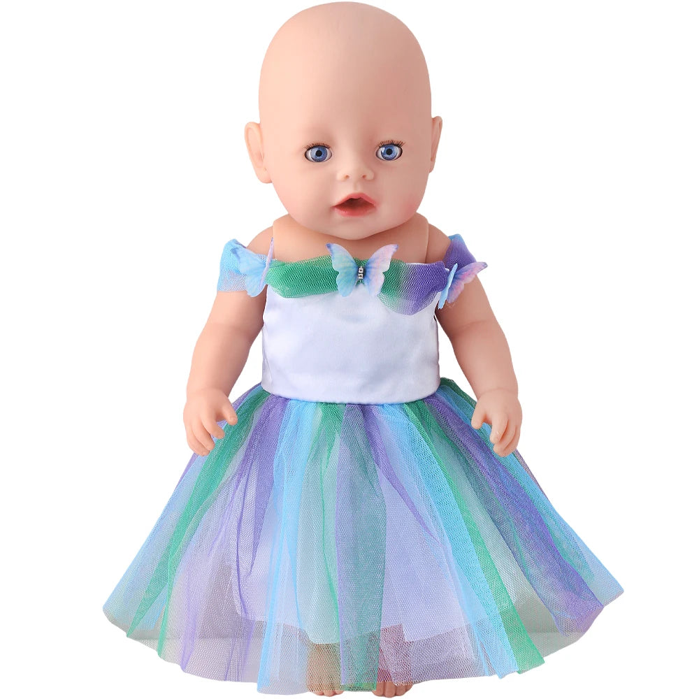 Cute Princess Tutu Skirt American 18 Inch Girl Doll Tulle Dress Children Toys Ours & Generation Dolls Cute Skirt Accessories