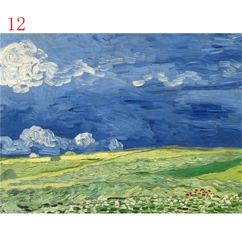 5D Diamond Painting by Number Van Gogh Starry Night Famous Art Picture Set for Embroidery Cross Stitch Home Decorations Gifts
