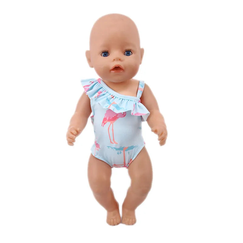 43cm Reborn New Born Baby Doll Clothes Unicorn Flamingo Fanny Cartoon Doll Accessories 18 inch Doll  Clothes American girl`s Toy