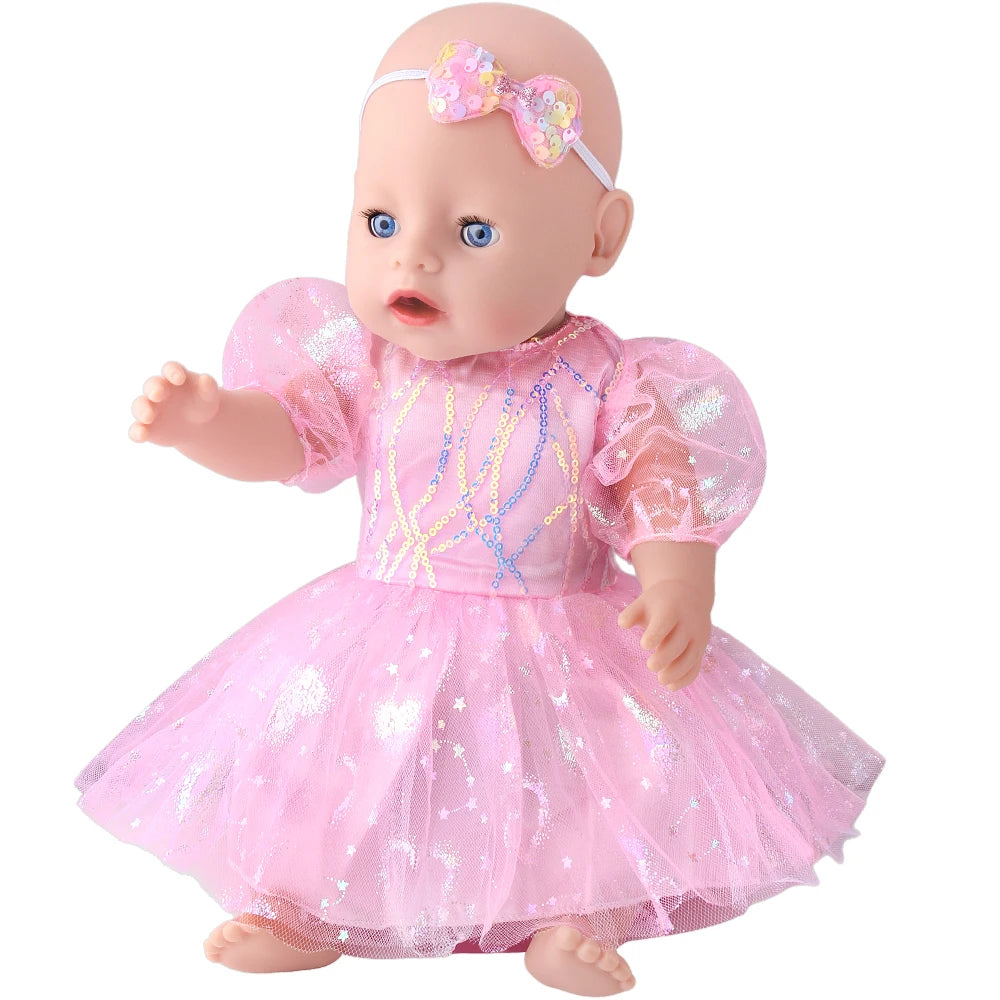 Cute Princess Tutu Skirt American 18 Inch Girl Doll Tulle Dress Children Toys Ours & Generation Dolls Cute Skirt Accessories