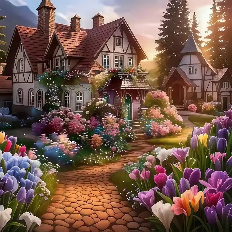 CHENISTORY Diamond Painting 5d Landscape Full Square Diamond Embroidery Mosaic Handicraft Wall Art  Decorations For Home