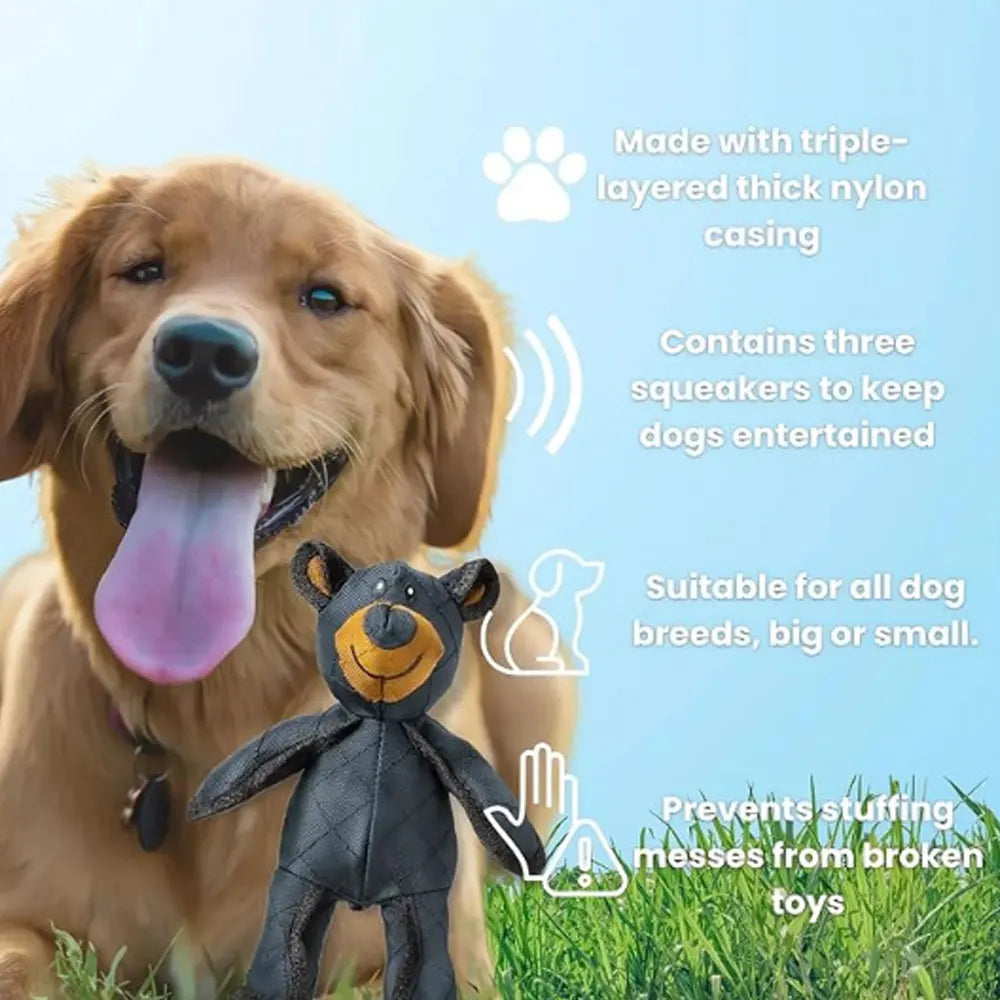 Pet Dog Toys Bear Doll Stress Relief Toys Squeaky Dark-Blue Bear Toy Robust Dog Bear Toy For Small Medium and Large Dog 2025 New