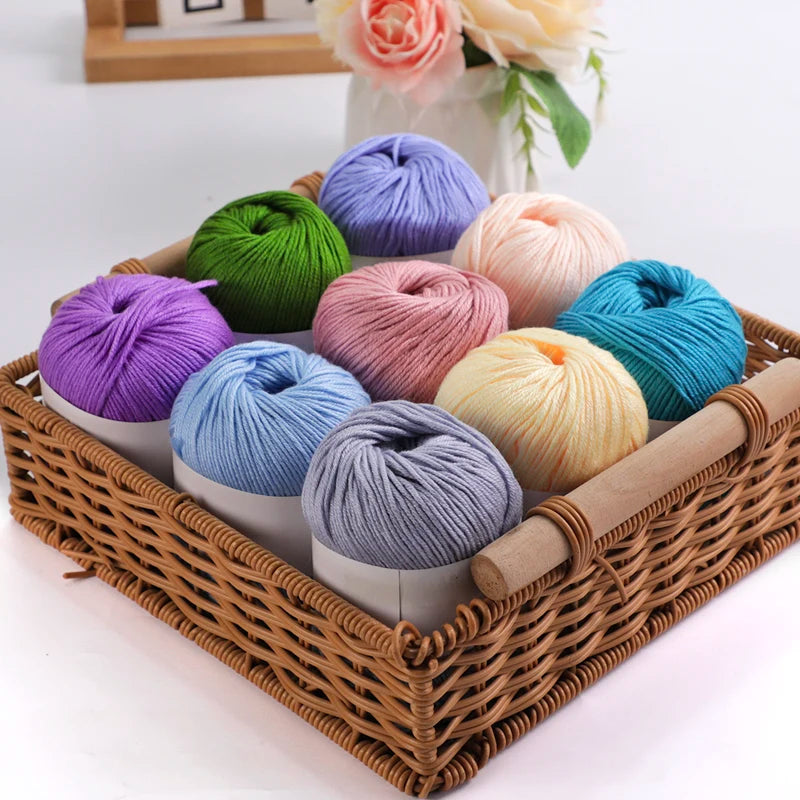6pcs/Set Luxury Silk Blend Yarn, 50g Each, Soft Knitting Yarn Suitable For Sweaters, Baby Blankets And Scarves, Multiple Colors