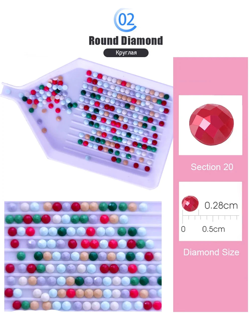 Beauty Diamond Painting Kit Square Round Diamond 5D DIY Mosaic Cross Embroidery Handmade Art Unique Exquisite Gift Home Decor