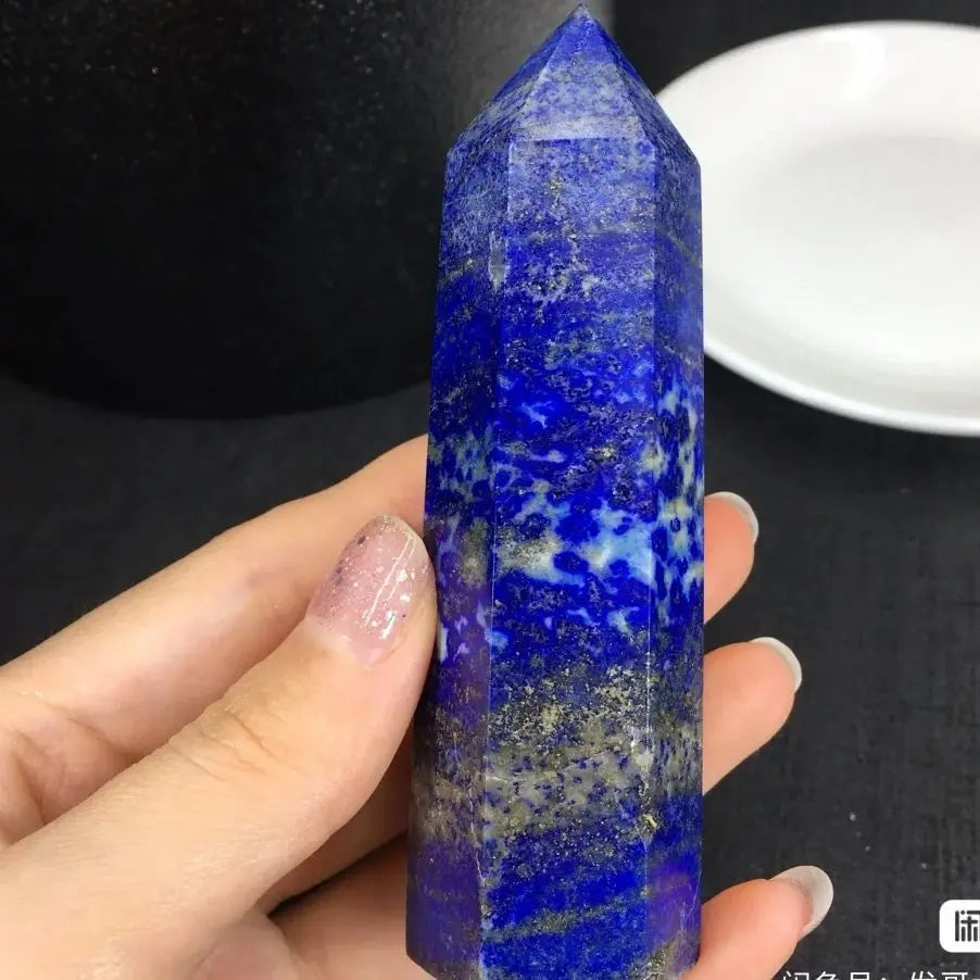 lapis lazuli Wands Crystals Stone Polishing Obelisk Reiki Healing Energy Stone Hexagonal Point Gemstones witchcraft Tower Crafts