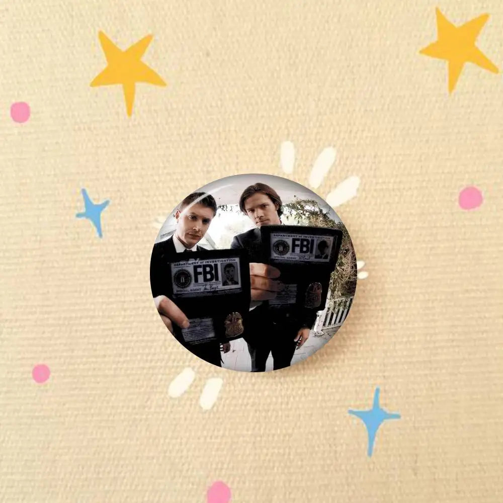 TV Series Supernatural   Animals Funny Brooches Badge Backpack Clothes Gift Accessory