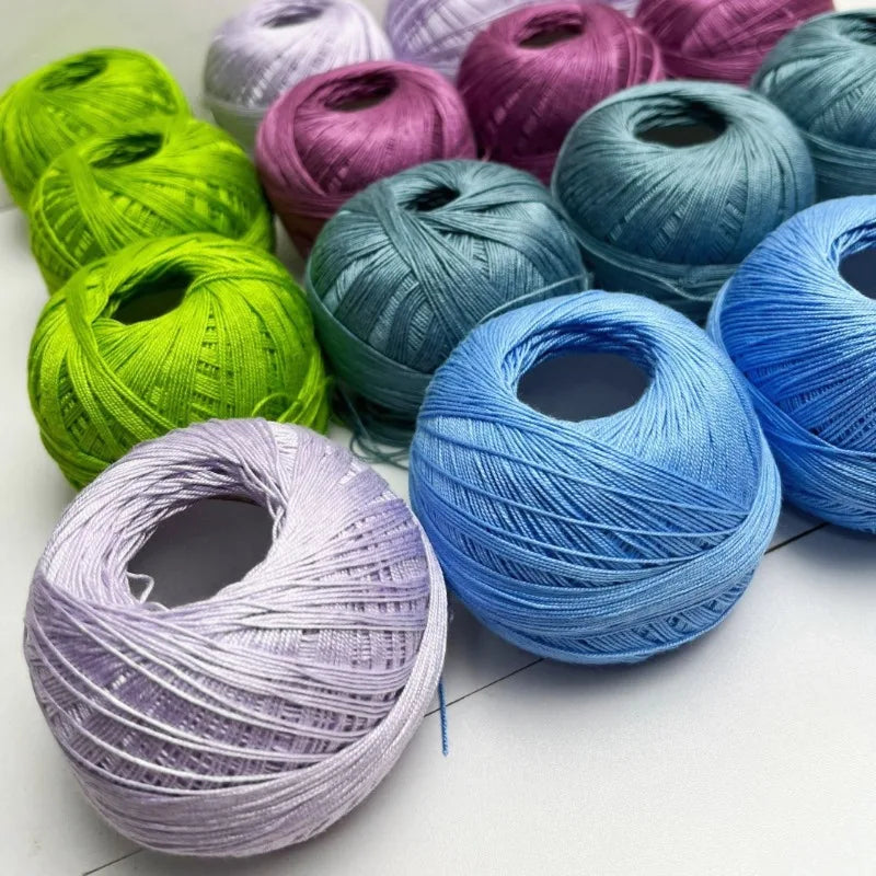 1PC Premium Mercerized Silk Lace Yarn Bundle-Soft, Durable, Vibrant Colors for DIY Knit & Crochet  Soft and Suitable for Summer