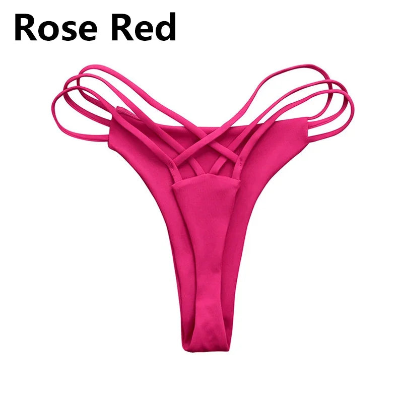 Women Swimwear Low Waist Bikini Swim Pants Shorts Bottom Swimsuit Bathing Swimwear Sexy Bikini Thong Girls Tankini Swim Trunks