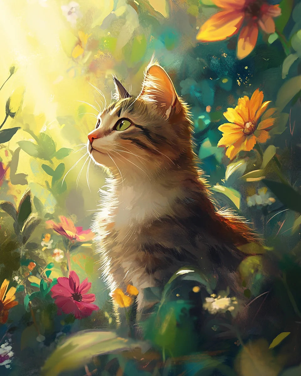 GATYZTORY Painting Paints By Numbers Cat Abstract Cute Picture Gifts Artwork Drawing By Numbers Picture Digital Home Decoration