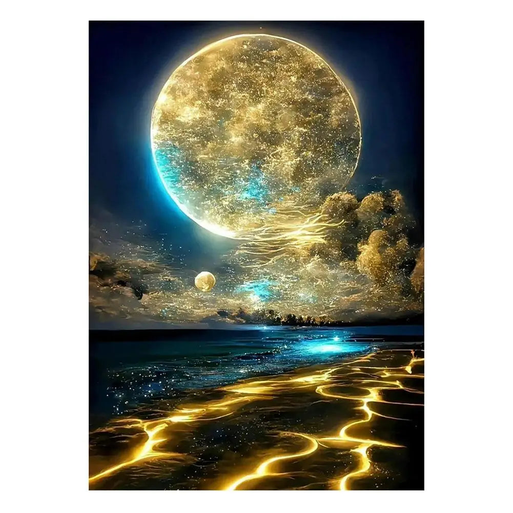Handcrafted DIY Diamond Art Painting - Dreamy Landscape Series, Full Diamond Craft, Easy for Adult Beginners Exquisite Artworks