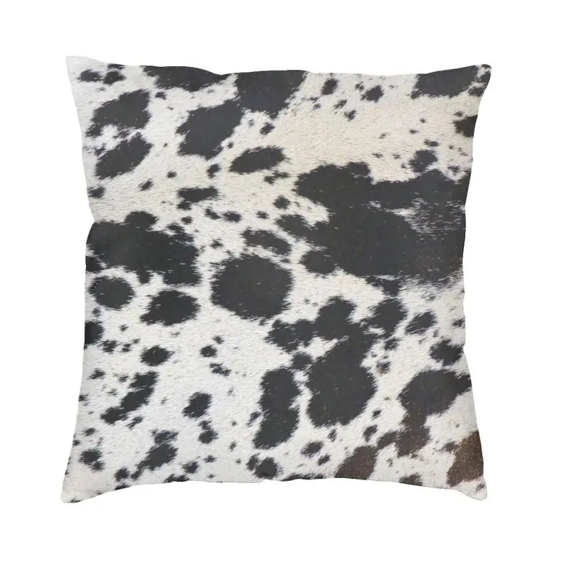 Hot Sale Scottish Highland Cow Cowhide Texture Cushion Cover 3D Print Animal Hide Leather Throw Pillow Case Sofa Car Home Decor