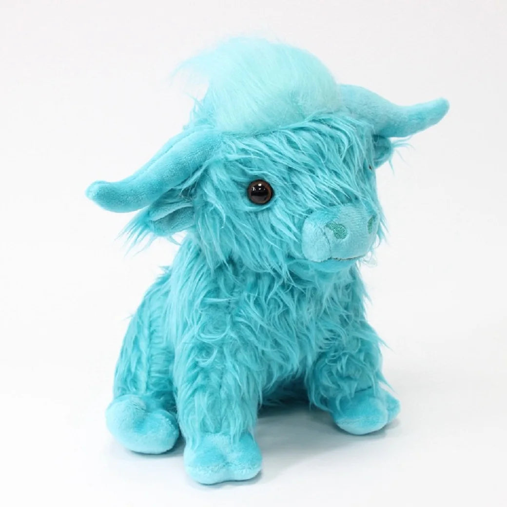 Cute Highland Cow Plush Toys Stuffed Animal Toy Dolls Simulation Long Hair Cow Plush for Kids Birthday Gift Home Decoration