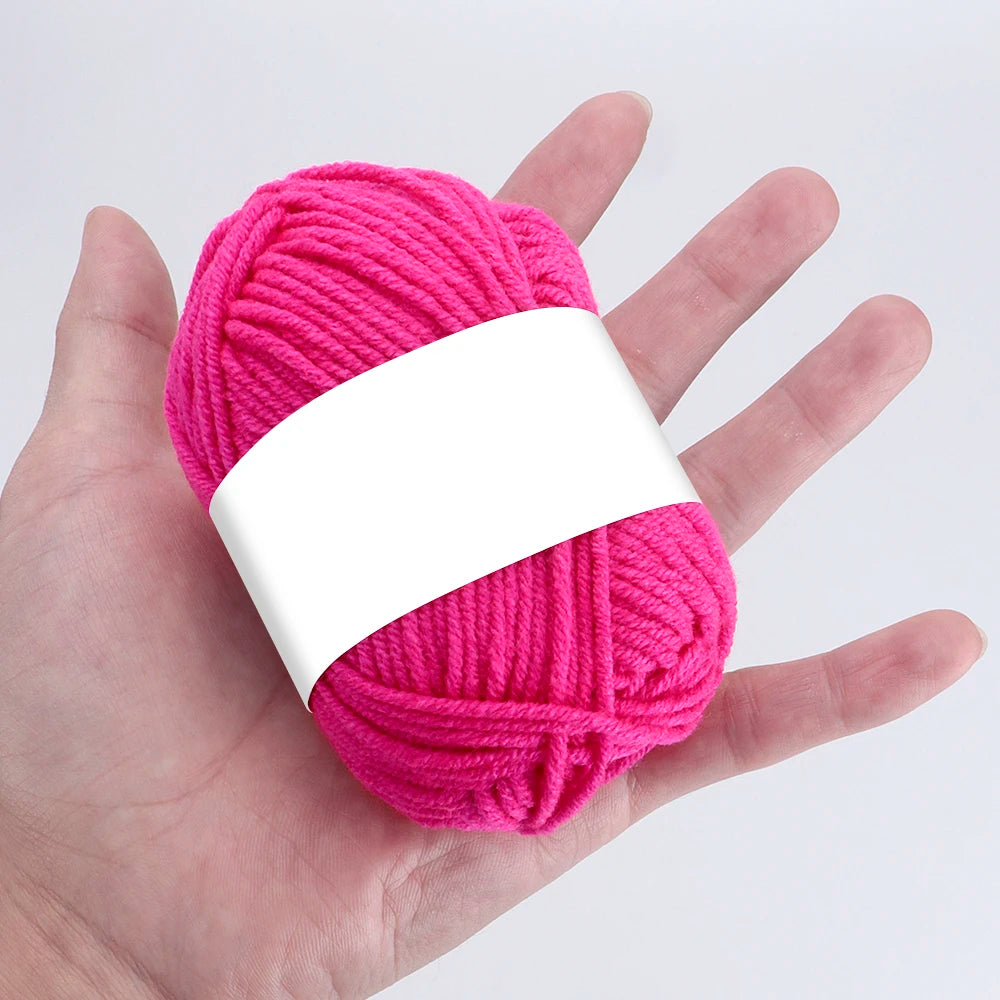 50pcs Durable Polyester Soft Yarn Set for Hand Knitting & Crocheting Arts, 25g/Piece, Creative Crocheted Art Decoration Yarns