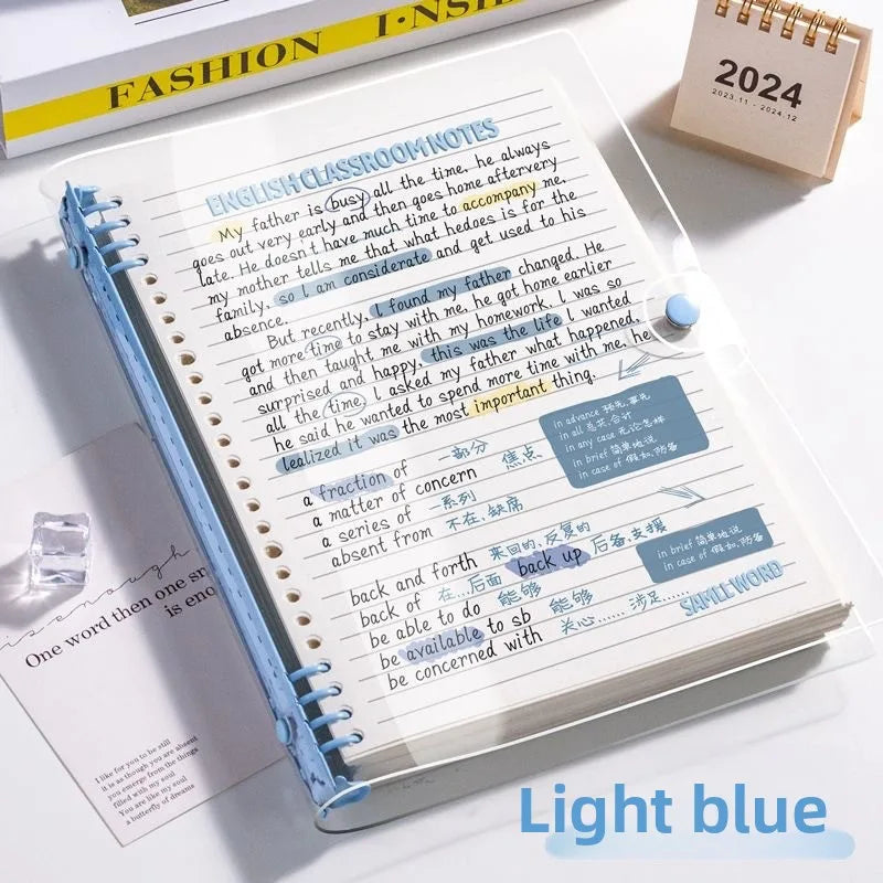 Simple Design 120 Pages A5 Loose Spiral Notebook