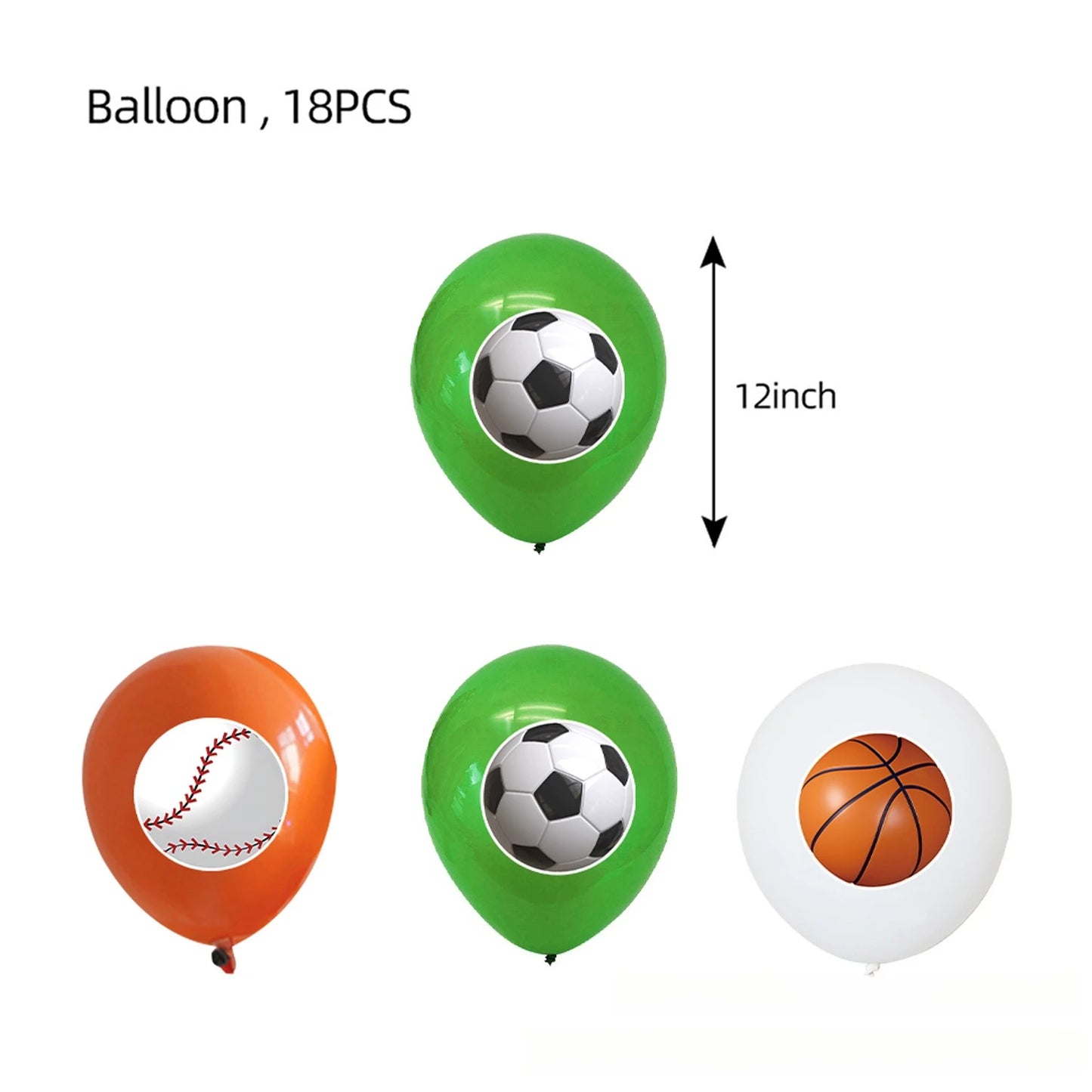 20pcs Rugby Football Basketball Baseball Sports Themed Birthday Party Decoration Tableware Set Holiday Party Decoration Supplies