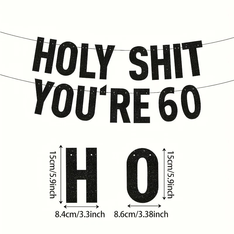Black "Oh My God, You're 18, 21, 30, 40, 50, 60, 70" Birthday Party Banner All Age Groups To Celebrate Birthday Party Decor Gift