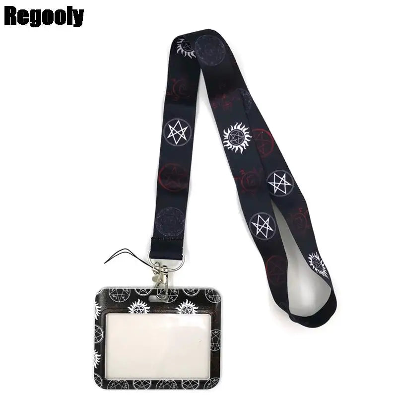 Supernatural SPN Fashion Women Card Holder Lanyard Colorful Badge Reel Nurse Doctor Student Exhibition ID Card Clip Badge Holder
