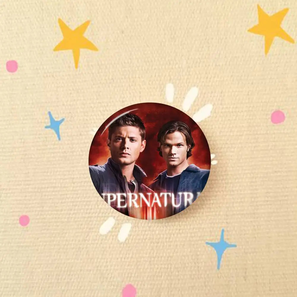TV Series Supernatural   Animals Funny Brooches Badge Backpack Clothes Gift Accessory