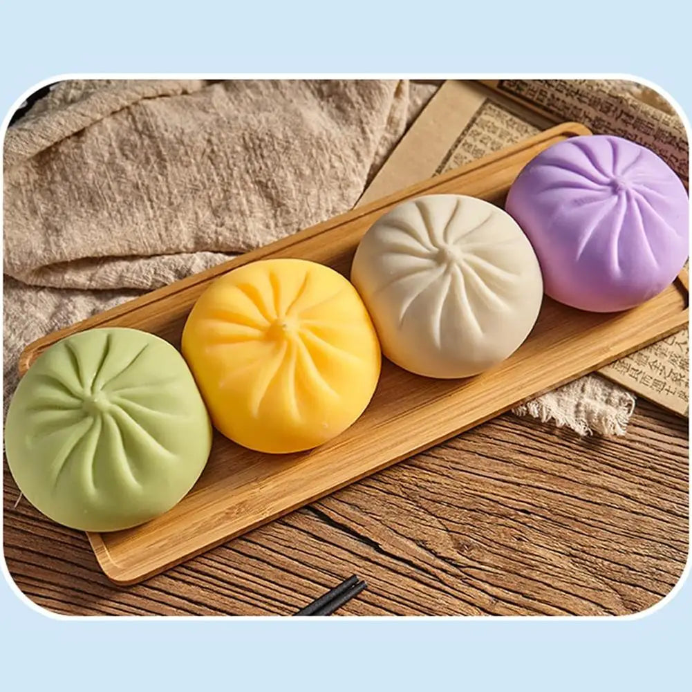 Colorful Dumpling Squishes Stress Balls Reusable Low Rebound Decompression Toys Unique Home Decoration Friend Birthday Gift