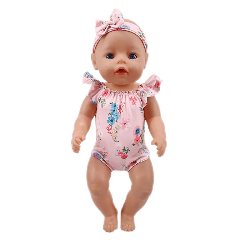 Multi-style Doll Swimsuit Cute Seaside Outfit For 43CM Baby Doll&18Inch American Doll Accessories,Our Generation Girl Gifts Toys