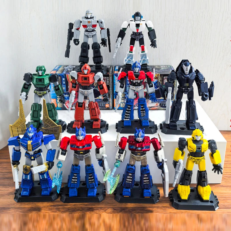 Blokees Transformers One Anime Movies Optimus Prime Bumblebee Starscream Soundwave Shockwave Cartoon Anime Robot Assembled Toy