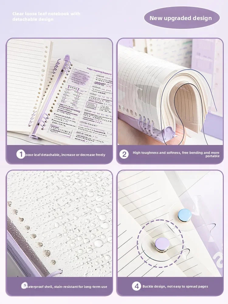 Simple Design 120 Pages A5 Loose Spiral Notebook