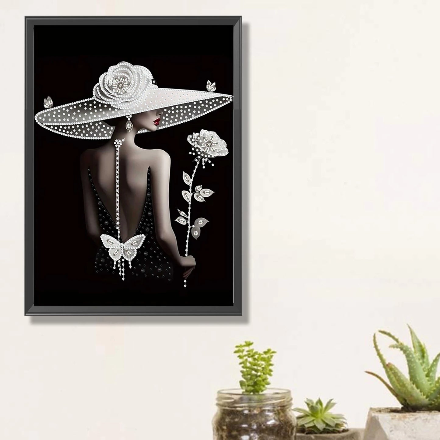 Beauty Special Shaped 5D DIY Partial Drill Diamond Art Kit for Adults Beginners Home Decor Crystal Diamond Art 11.81x15.75inch