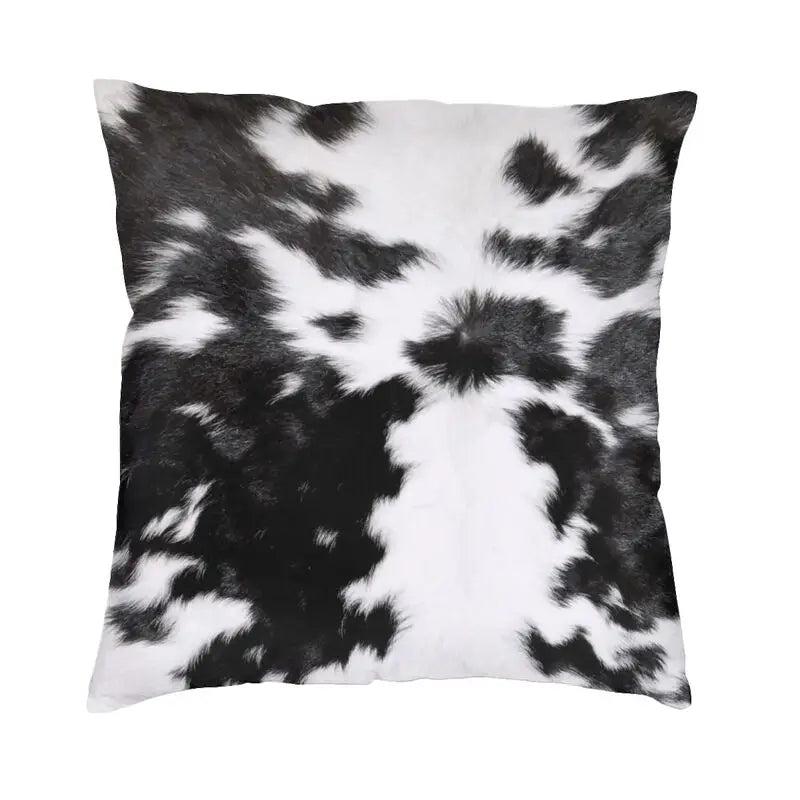 Hot Sale Scottish Highland Cow Cowhide Texture Cushion Cover 3D Print Animal Hide Leather Throw Pillow Case Sofa Car Home Decor