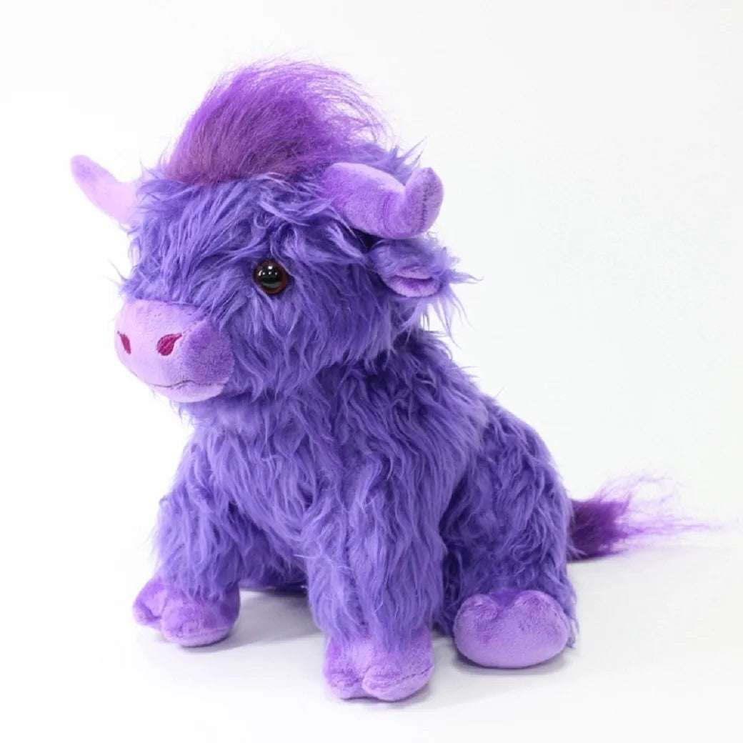 Cute Highland Cow Plush Toys Stuffed Animal Toy Dolls Simulation Long Hair Cow Plush for Kids Birthday Gift Home Decoration