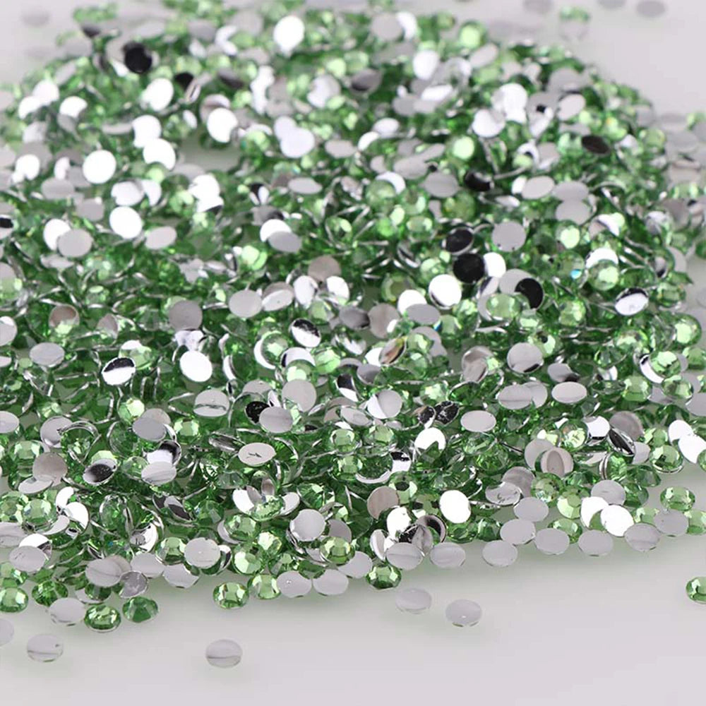 1000pcs Non Hot Fix Rhinestones 2/3/4mm Round Resin Flatback Crystal Rhinestone DIY Nail Art Jewelry Garment Decorations Glue On