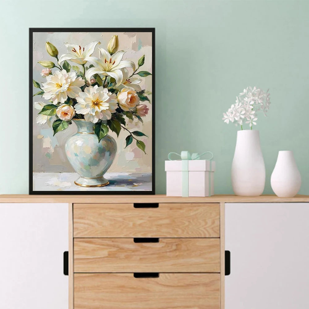 5D Diamond Painting Bouquet in Cup Color Flower Art Full Diamond Mosaic Cross Stitch DIY Modern Home Decor New Arrivals 2025