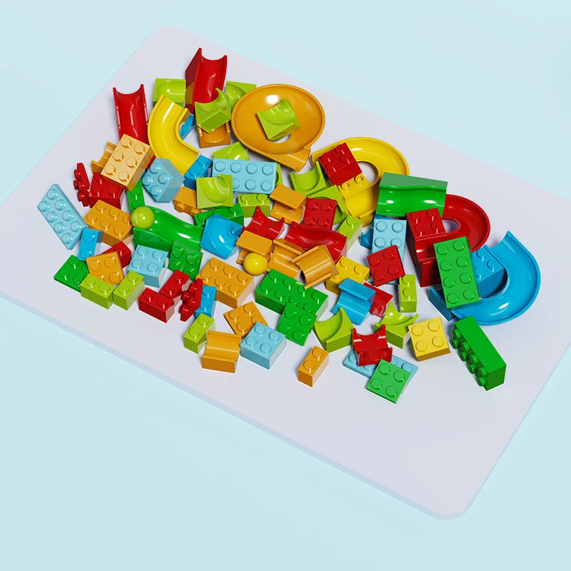 1000pcs Marble Run Building Blocks Bulk Set STEM Educational Toy for Kids Creative DIY Race Track Construction Kit for Learning