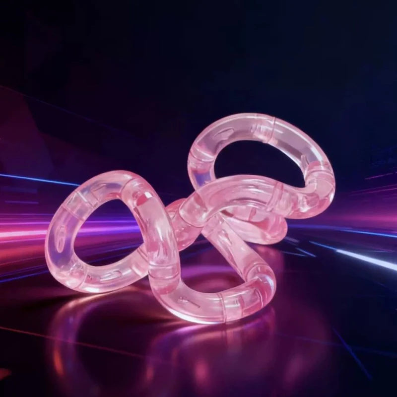 1/3/5pcs Deformable Rope Crystal Twist Rope Pressure Stress Relief Toys Rrainbow Color Deformation Rope Knot Anti Stress Toys